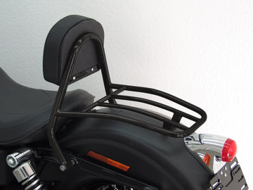 Harley Davidson Dyna Street Bob (FXDB) 2009-2013 [2009-2013]-barra marmissy com travesseiros e rack de bagagem, preto