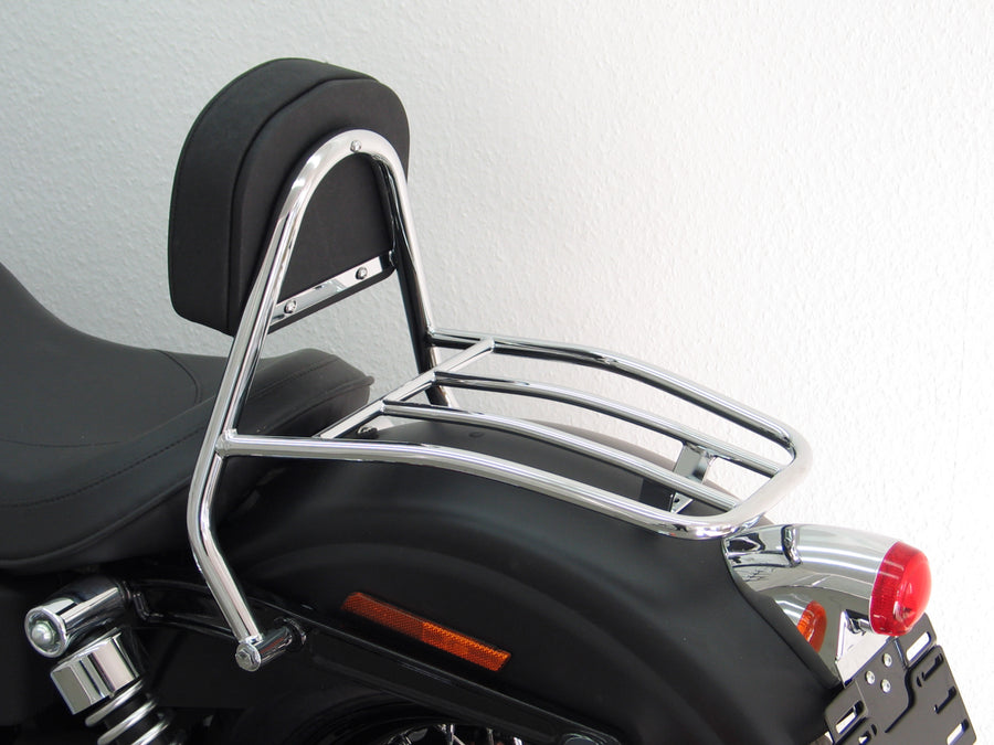 Harley Davidson Dyna Street Bob (FXDB) 2009-2013 [2009-2013] - Rider Sissy Bar com almofada e porta-bagagens
