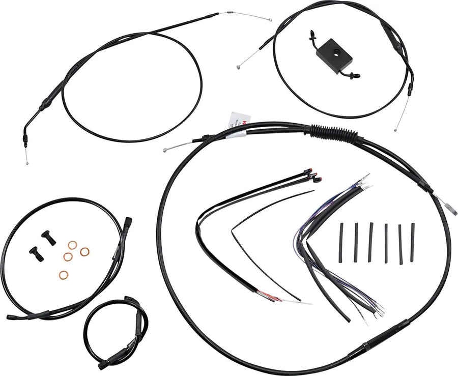 Harley Davidson Sportster 883 Iron XL [BURLY BRAND] - Kit de guiador estendido e linha de freio para Sportster com ABS