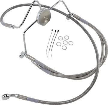 Harley Davidson Flhr [DRAG SPECIALTIES] - Kit de linha de freio em aço inoxidável, estendido