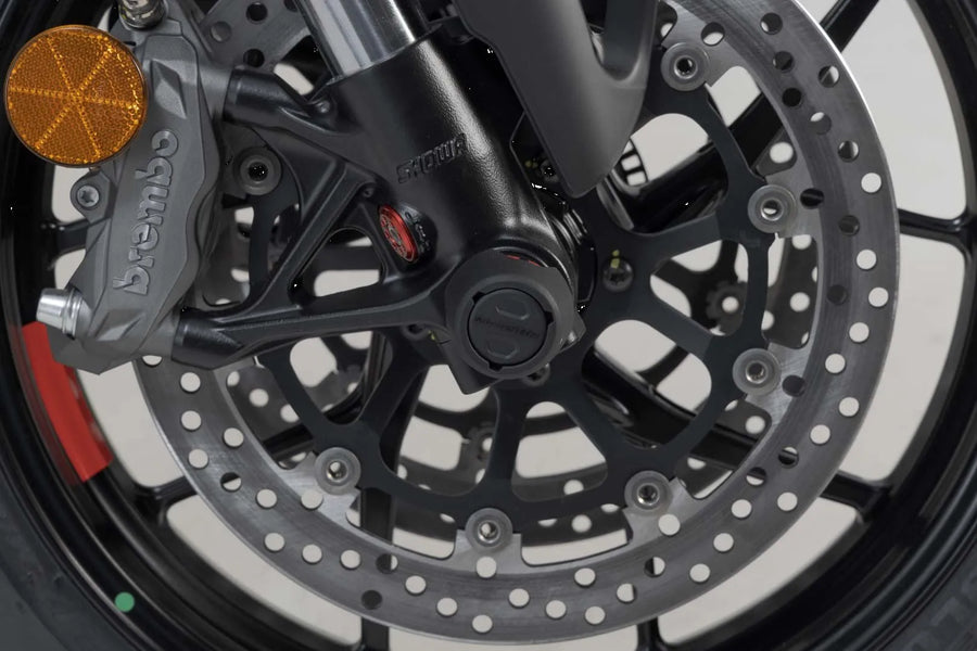 ducati diavel [SW-MOTECH] – conjunto de proteção do eixo da roda dianteira