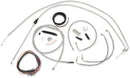 Harley Davidson Flhtcui [LA CHOPPERS] - Kit completo de cabo/linha de freio trançado em aço inoxidável