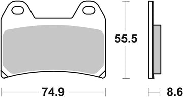 Moto Guzzi V 7 Iii Carbono [BREMBO] - Pastilhas de freio de cerâmica de carbono de competição - 07BB19RC