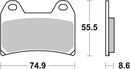 Ktm 620 Adventure [BREMBO] - Pastilhas de freio de cerâmica de carbono de competição - 07BB19RC
