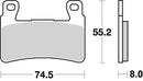 Honda Vtr 1000 Sp 1 [BREMBO] - Pastilhas de freio de cerâmica de carbono de competição - 07HO45RC