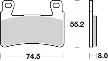 Honda Vtr 1000 Sp 1 [BREMBO] - Pastilhas de freio de cerâmica de carbono de competição - 07HO45RC