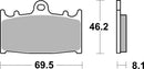 Kawasaki Vn 1700 [BREMBO] - Pastilhas de freio de cerâmica de carbono de competição - 07KA13RC