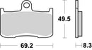 Indian Springfield [BREMBO] - Pastilhas de freio de cerâmica de carbono de competição - 07KA23RC