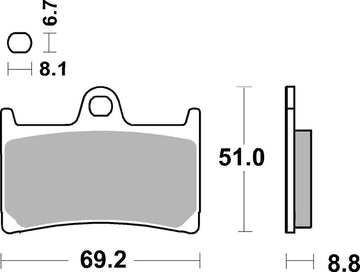 Yamaha Tdm 900 [BREMBO] - Pastilhas de freio de cerâmica de carbono de competição - 07YA23RC