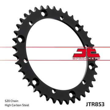 Yamaha TT 600 R [JT Sprockets] - Pinhão de aço padrão na parte traseira
