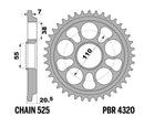Ducati Multistrada 1000 [PBR] - Roda dentada reforçada em alumínio - 525-1