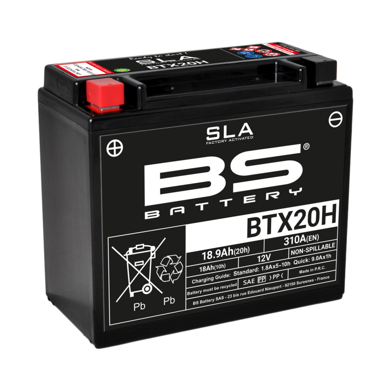 Harley Davidson Flstc [BS BATTERY] - Bateria sem manutenção SLA ativada de fábrica - BTX20H