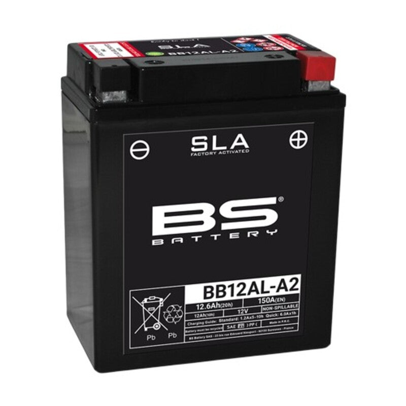 Yamaha Xv 535 [BS BATTERY] - Bateria sem manutenção SLA ativada de fábrica - BB12AL-A2