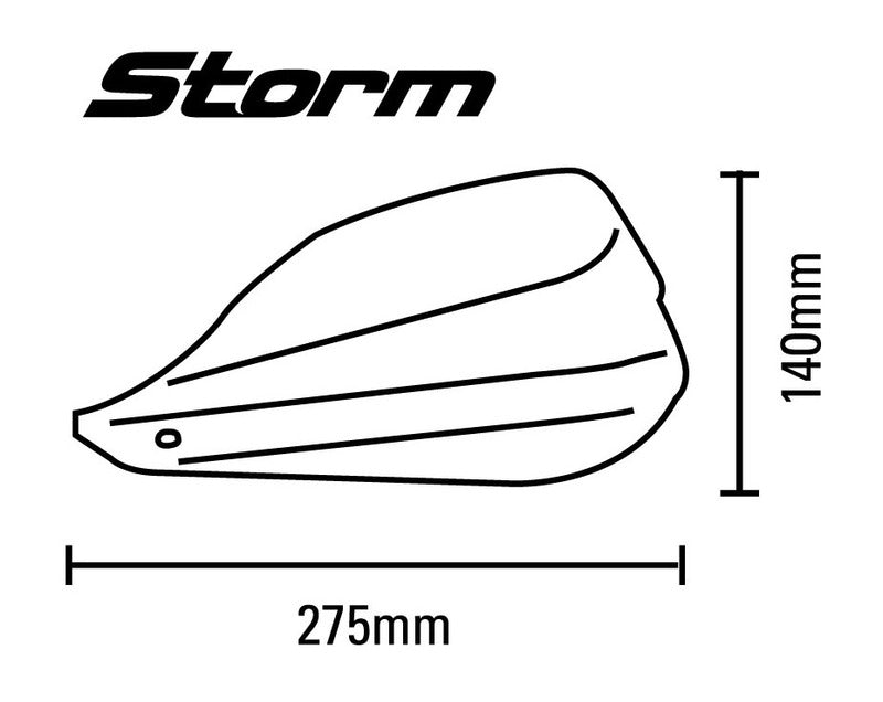 Triumph Trident 660 [BARKBUSTERS] - Conjunto Storm Hanguads com braçadeira de ponto único para montagem na extremidade do guiador Ø22 mm preto