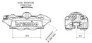 Ducati Diavel 1200 [BREMBO] - Pinça de freio dianteiro direito M4 titânio Ø34mm-2