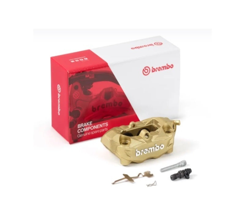 Bmw R Ninet Racer [BREMBO] - Pinça de freio M4 dianteiro esquerdo dourado Ø32mm