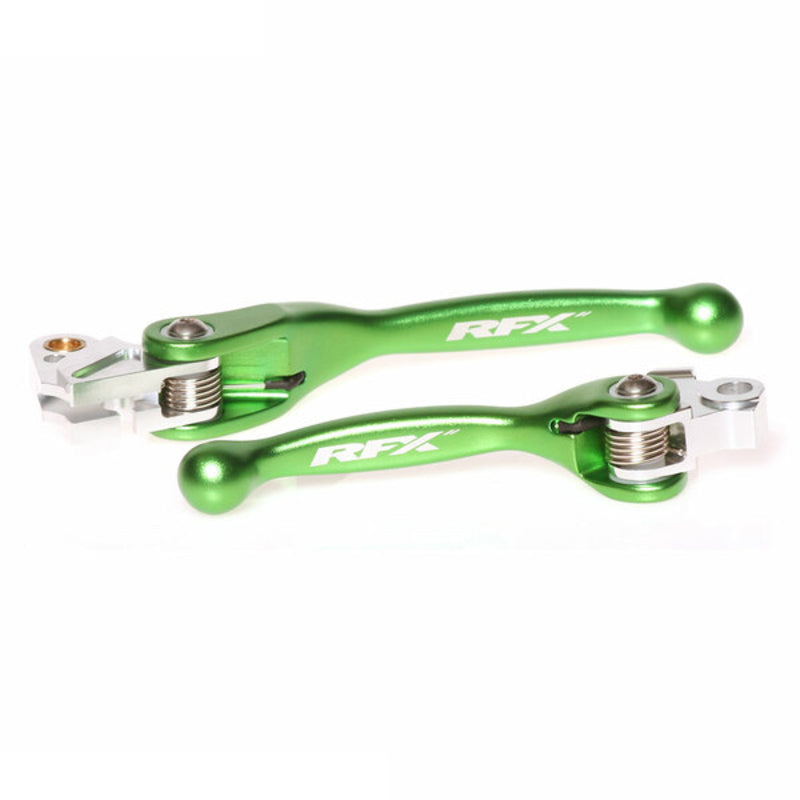 Kawasaki Kx 250 [RFX] - Conjunto de alavancas flexíveis forjadas de corrida (verde) - Kawasaki KXF450
