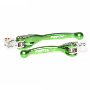 Kawasaki Kx 250 [RFX] - Conjunto de alavancas flexíveis forjadas de corrida (verde) - Kawasaki KXF450