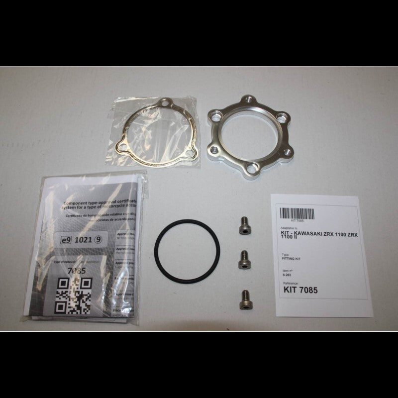 Kawasaki Zrx [IXIL] - Silenciador hexoval em aço inoxidável / tampa preta