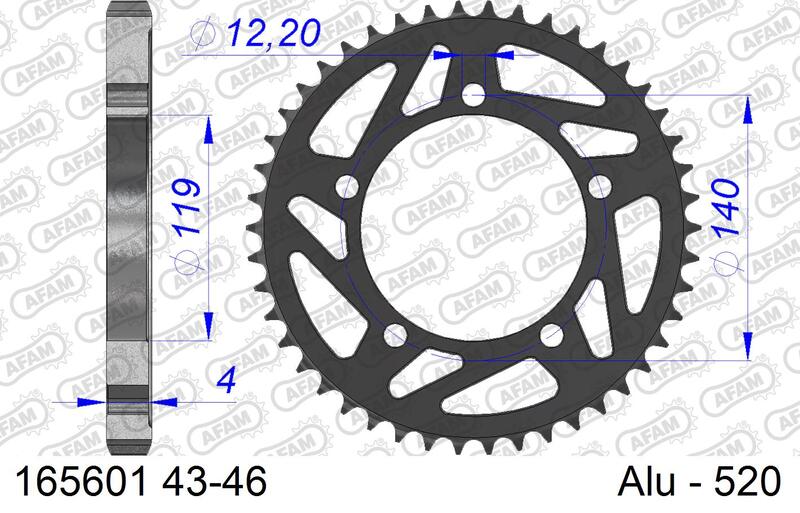 Bmw S 1000 [AFAM] - Roda dentada padrão alumínio - 520