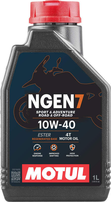 Óleo de motor 10W-40 4T 1L para motocicletas [Motul]