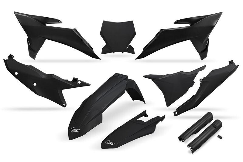 Ktm Sx 250 [UFO] - Kit plástico completo com protetores de garfo - Preto