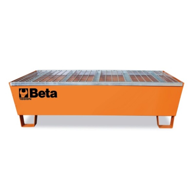 Base de barril BETA (transportável) em aço para armazenar 2 barris (200 l cada)