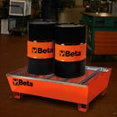 Base de barril BETA (transportável) em aço para armazenar 2 barris (200 l cada)