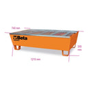 Base de barril BETA (transportável) em aço para armazenar 2 barris (200 l cada)