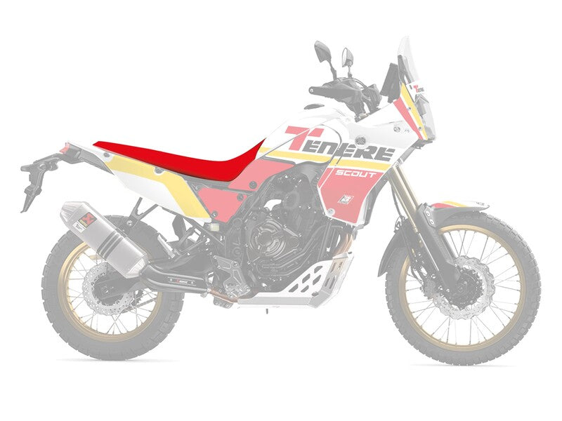 Yamaha Ténéré 700 [BLACKBIRD] - Capa para assento Rally Ride - Preto/Vermelho - 2 peças