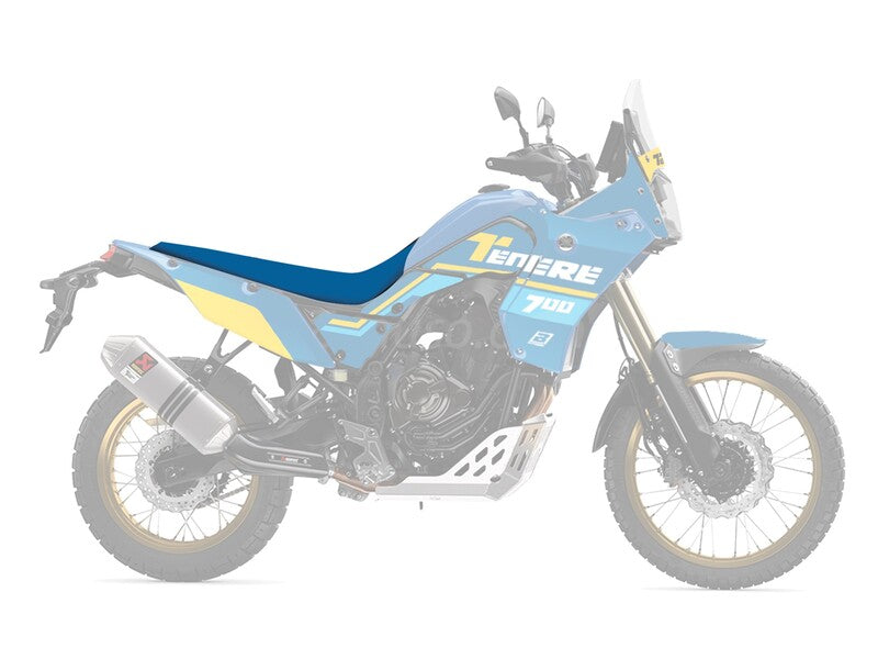 Yamaha Tenere 700 World Raid [BLACKBIRD] - Capa de assento Rally Ride - Preto/Azul