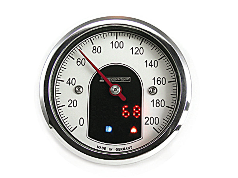 Motoscópio análogo Tiny, polido para motocicletas [Motogadget]