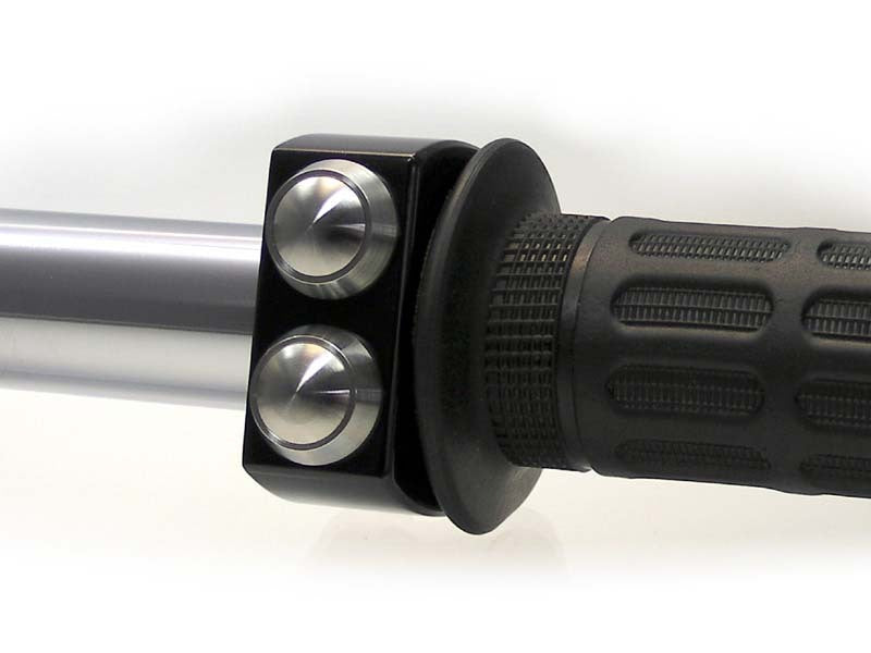 Interruptor do guidão da motocicleta 22mm de aço inoxidável preto - Motogadget