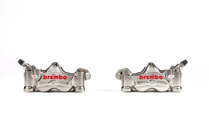 Bmw M 1000 [BREMBO RACING] - Par de GP4RX - pinças de freio de 1mm (usinadas em CNC - cromadas) (com pastilhas)
