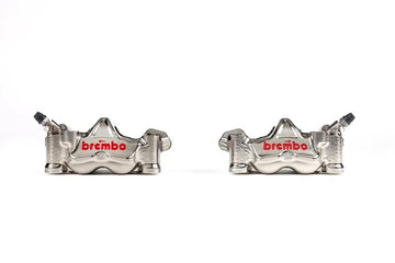 Yamaha Tracer 9 Y-Amt [BREMBO RACING] - Par de GP4RX - pinças de freio de 18 mm (usinadas em CNC - cromadas) (com pastilhas)