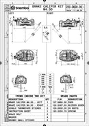 Suzuki Gsx-R 1300 Hayabusa [BREMBO RACING] - Kit de pinça de freio radial GP4-MS de 18 mm