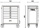 Carrinho de ferramentas BETA C24S/8 PLUS-A com 8 gavetas