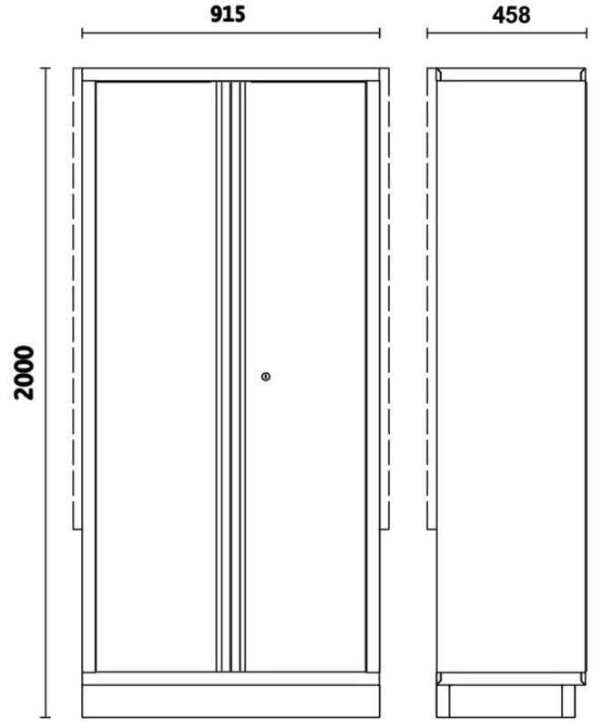 Armário de ferramentas BETA C45PRO 2.0 com 2 portas e suporte