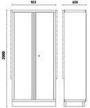Armário de ferramentas BETA C45PRO 2.0 com 2 portas e suporte