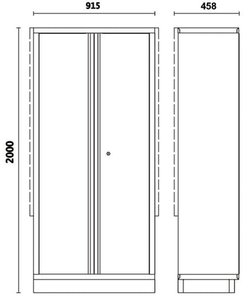 Armário de ferramentas BETA C45PRO 2.0 com 2 portas e suporte