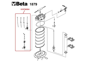Aspirador de líquidos BETA, manual e pneumático