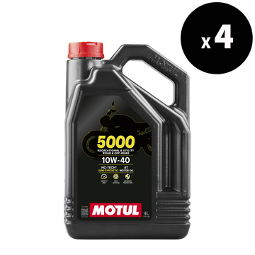 Óleo de motor 5000 4T 10W40, 4 litros, 4-pacote [Motul]