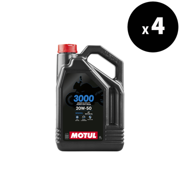 Óleo de Motor 3000 4T 20W50 4L - 4 PACK [MOTUL]
