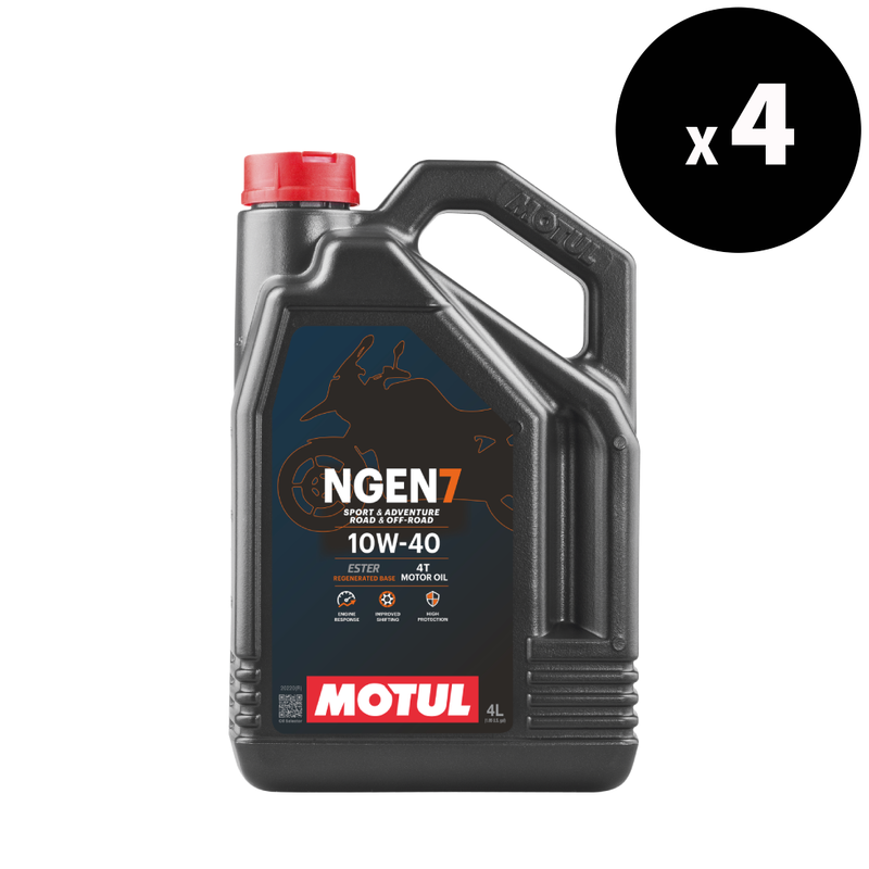 Óleo de motor NGen 7 4T 10W-40, 4L de quatro pacote [Motul]