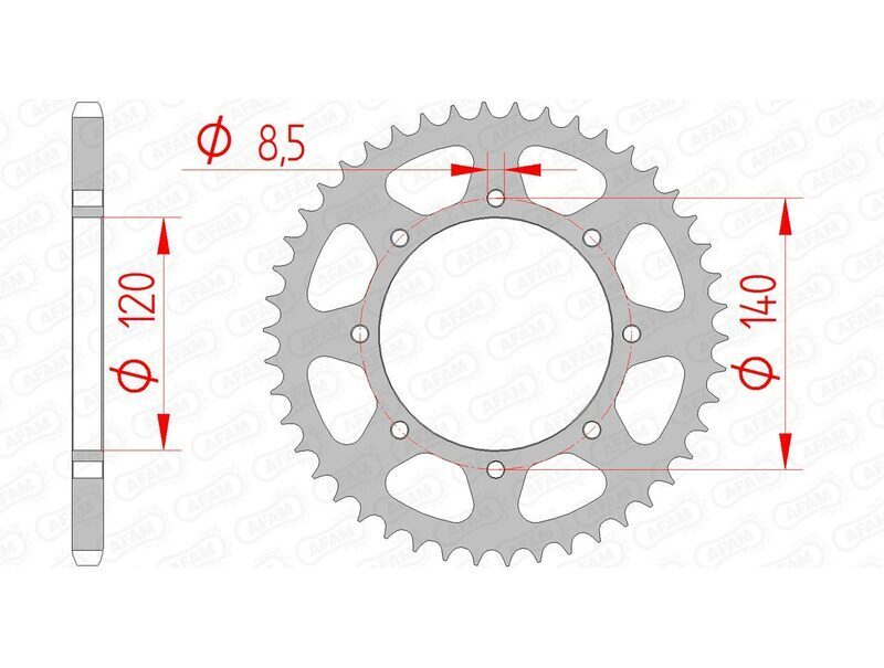 Kawasaki W 800 [AFAM] - Kit de corrente 520XMR3 15/37 Standard - Pinhão padrão