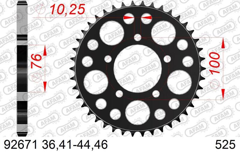 Benelli Trk 502 [AFAM] - Kit de corrente 525XMR3 14/42 Super-reforçado - Pinhão padrão