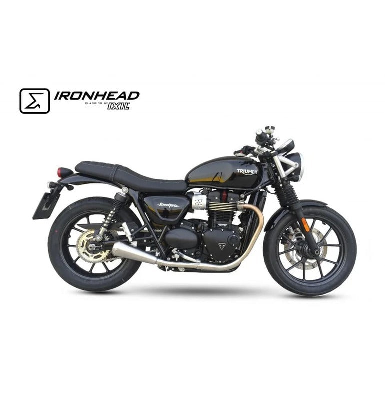 Triumph Street Twin 900 [IXIL] - Silenciador Cônico Slip On Ironhead (direita + esquerda)