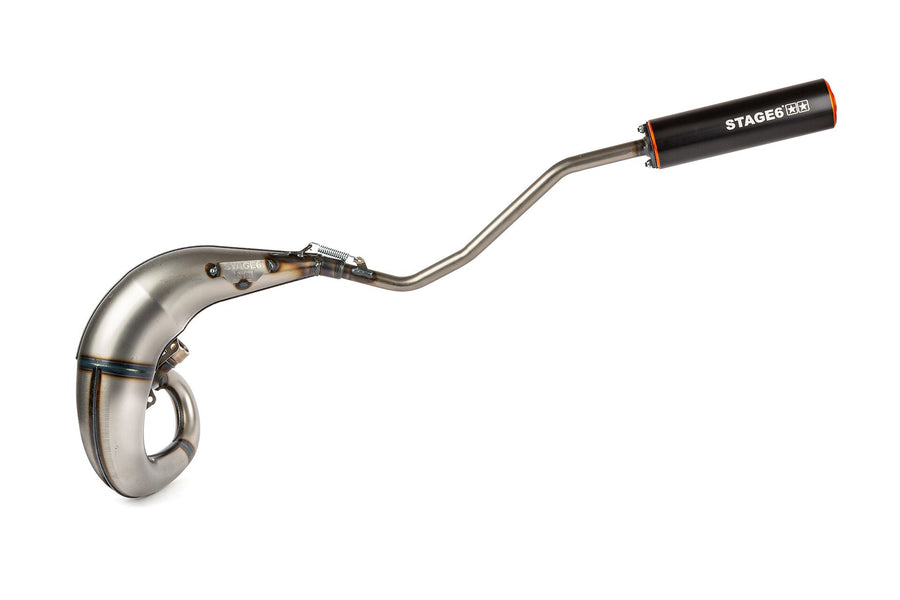 Rieju MRX Enduro 50 2T AM6 - Auspuff Streetrace High Mount links orange schwarz