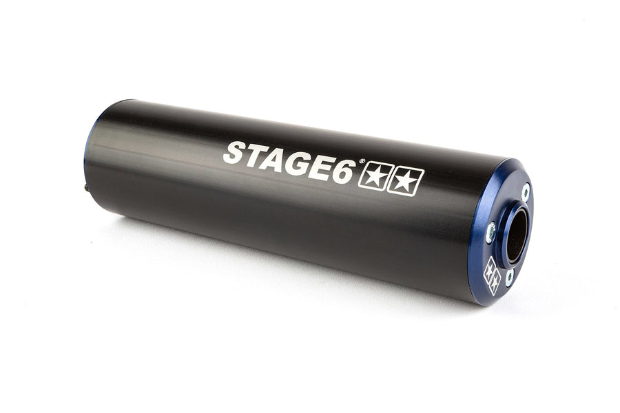 Peugeot XPS-SM 50 2T AM6 - Auspuffanlage hochliegend CNC blau/schwarz