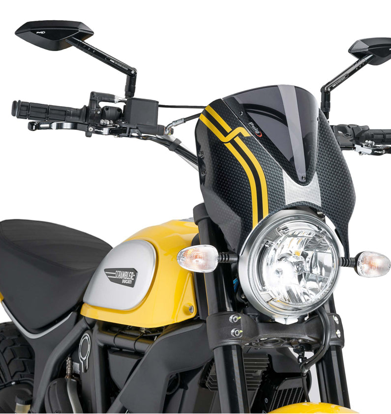 DUCATI SCRAMBLER DESERT SLED [2025] – Viseira de pára-brisa RetroVision – Preto